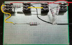 3. Mounting of switches and resistors on the printed wiring board is non-critical. 3. Mounting of switches and resistors on the printed wiring board is non-critical.