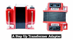 1. This is a photo of a typical step-up transformer adapter converter that operates from 110 to 220 V. 1. This is a photo of a typical step-up transformer adapter converter that operates from 110 to 220 V.