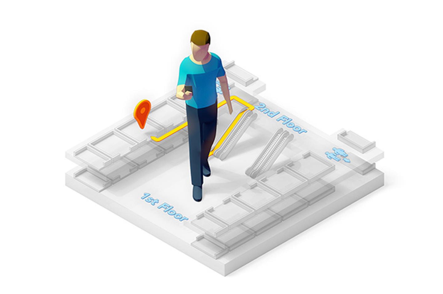 1. Two UWB-enabled devices can also share ranging and positioning data, making it possible for two friends with mobile phones to locate each other with precision.