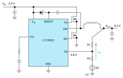 2. The circuit in Figure 1 was modified to generate output voltages of less than 0.6 V. 2. The circuit in Figure 1 was modified to generate output voltages of less than 0.6 V.