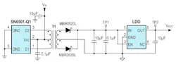 1. Shown is a modern switching power supply with classical transformer isolation. 1. Shown is a modern switching power supply with classical transformer isolation.