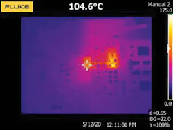 11. ADuM4221 thermal image. 11. ADuM4221 thermal image.