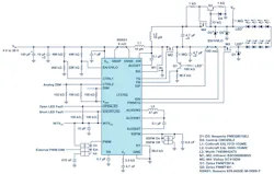 5. This is a 25-V, 1.5-A boost-buck configuration of the LT3762 with additional LED− to GND short-circuit protection. 5. This is a 25-V, 1.5-A boost-buck configuration of the LT3762 with additional LED− to GND short-circuit protection.