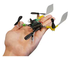 1. The Smellicopter is a modified commercial Crazyflie drone with custom electroantennogram circuit and vanes for passive upwind orientation. 1. The Smellicopter is a modified commercial Crazyflie drone with custom electroantennogram circuit and vanes for passive upwind orientation.