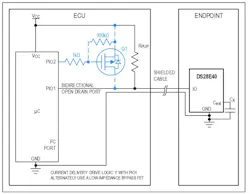 A single IC authenticates a component with only one signal between an ECU and end-point component. A single IC authenticates a component with only one signal between an ECU and end-point component.