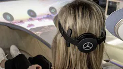Mercedes-Benz demonstrated a brain-computer interface (BCI) approach in its VISION AVTR concept vehicle displayed at the IAA Mobility 2021 show. (Source: Mercedes-Benz) Mercedes-Benz demonstrated a brain-computer interface (BCI) approach in its VISION AVTR concept vehicle displayed at the IAA Mobility 2021 show. (Source: Mercedes-Benz)