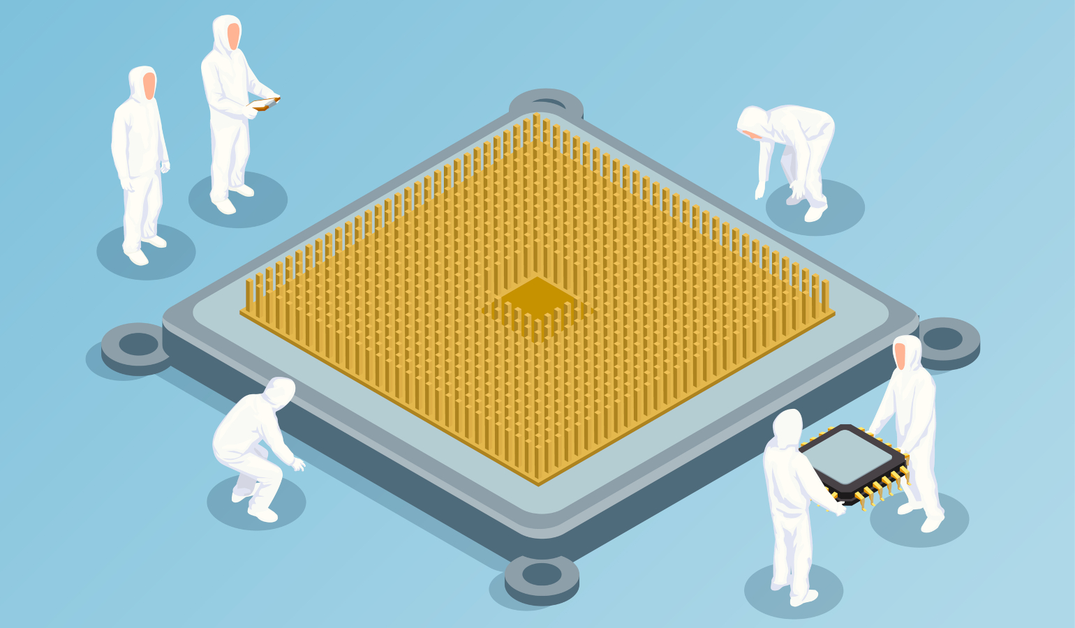 Semiconductors Stock Vector