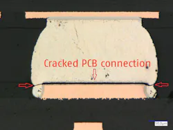 1. Broken ball to PCB connection due to thermal stress. 1. Broken ball to PCB connection due to thermal stress.