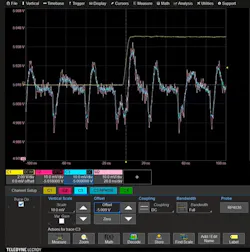 5. A rail probe (blue trace) offers a higher SNR than a 10x passive probe (red trace). 5. A rail probe (blue trace) offers a higher SNR than a 10x passive probe (red trace).