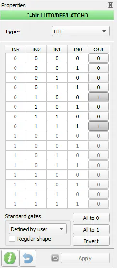 3. This is a 3-bit LUT0 configuration. 3. This is a 3-bit LUT0 configuration.