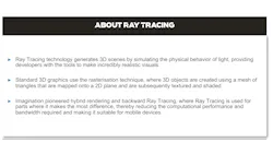 2. Ray tracing simulates physical lighting behavior. 2. Ray tracing simulates physical lighting behavior.
