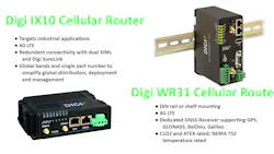4. Digi International’s Dig IX10 and Digi WR31gateways target industrial applications. 4. Digi International’s Dig IX10 and Digi WR31gateways target industrial applications.