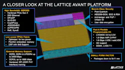 The diagram shows the features packed into an Avant FPGA. The diagram shows the features packed into an Avant FPGA.
