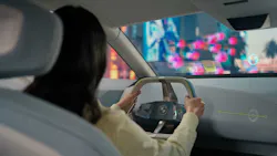 A mixed-reality slider control determines what’s seen via the head-up display. A mixed-reality slider control determines what’s seen via the head-up display.