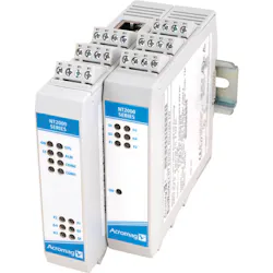 1. The NT2510 and NT2530 multifunction I/O modules feature an Ethernet interface and can handle analog, discrete, and temperature signals. 1. The NT2510 and NT2530 multifunction I/O modules feature an Ethernet interface and can handle analog, discrete, and temperature signals.