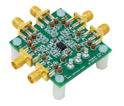 3. The associated EVAL-ADA4510-2 evaluation board features edge-mounted SMA connectors for quick connection and prototyping setup. 3. The associated EVAL-ADA4510-2 evaluation board features edge-mounted SMA connectors for quick connection and prototyping setup.
