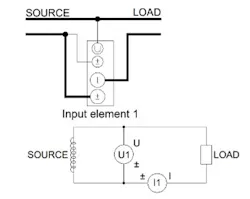 Shown is an example of a wiring diagram for a single-phase load (1P2W) connected to a power analyzer. (Image courtesy of Reference 5) Shown is an example of a wiring diagram for a single-phase load (1P2W) connected to a power analyzer. (Image courtesy of Reference 5)