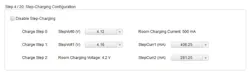 3. Step charging is enabled. 3. Step charging is enabled.