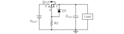 2. A P-channel MOSFET provides reverse-polarity protection by turning off to protect the system from reverse-polarity damage. 2. A P-channel MOSFET provides reverse-polarity protection by turning off to protect the system from reverse-polarity damage.
