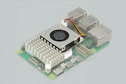 2. Running the Raspberry Pi 5 at top speed requires additional cooling, such as this fan and heatsink. 2. Running the Raspberry Pi 5 at top speed requires additional cooling, such as this fan and heatsink.