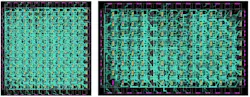 10. Place-and-route view of mapping the convolution engine on two Menta eFPGA architectures—one without DSP blocks (left) and the other with DSP blocks (right). 10. Place-and-route view of mapping the convolution engine on two Menta eFPGA architectures—one without DSP blocks (left) and the other with DSP blocks (right).