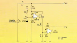 1. This circuit outputs a 0- to 2.5-V voltage that is proportional to the estimated remaining battery capacity. It can be adapted to different battery voltages and chemistries. 1. This circuit outputs a 0- to 2.5-V voltage that is proportional to the estimated remaining battery capacity. It can be adapted to different battery voltages and chemistries.