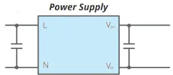 5. Differential-mode noise can be suppressed by using connecting bypass capacitors between the power and return lines of the power supply. 5. Differential-mode noise can be suppressed by using connecting bypass capacitors between the power and return lines of the power supply.