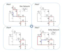 Shown is the star-delta switching topology designed by Toshiba. Shown is the star-delta switching topology designed by Toshiba.