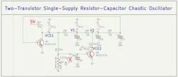 5. A simple two-transistor Chaotic Oscillator. 5. A simple two-transistor Chaotic Oscillator.