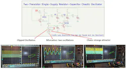 6. Varying R25 in the 2-transistor Chaotic Oscillator. 6. Varying R25 in the 2-transistor Chaotic Oscillator.