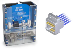 1. The demo system (left) includes VITA 67 backplane interconnects (right) designed for high-speed RF connections. 1. The demo system (left) includes VITA 67 backplane interconnects (right) designed for high-speed RF connections.