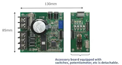 3. The reference design includes a detachable “accessory” board that contains the manual setup and configuration hardware. 3. The reference design includes a detachable “accessory” board that contains the manual setup and configuration hardware.