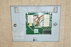 2. Wiring for a Honeywell RTH9580WF Wi-Fi thermostat. 2. Wiring for a Honeywell RTH9580WF Wi-Fi thermostat.