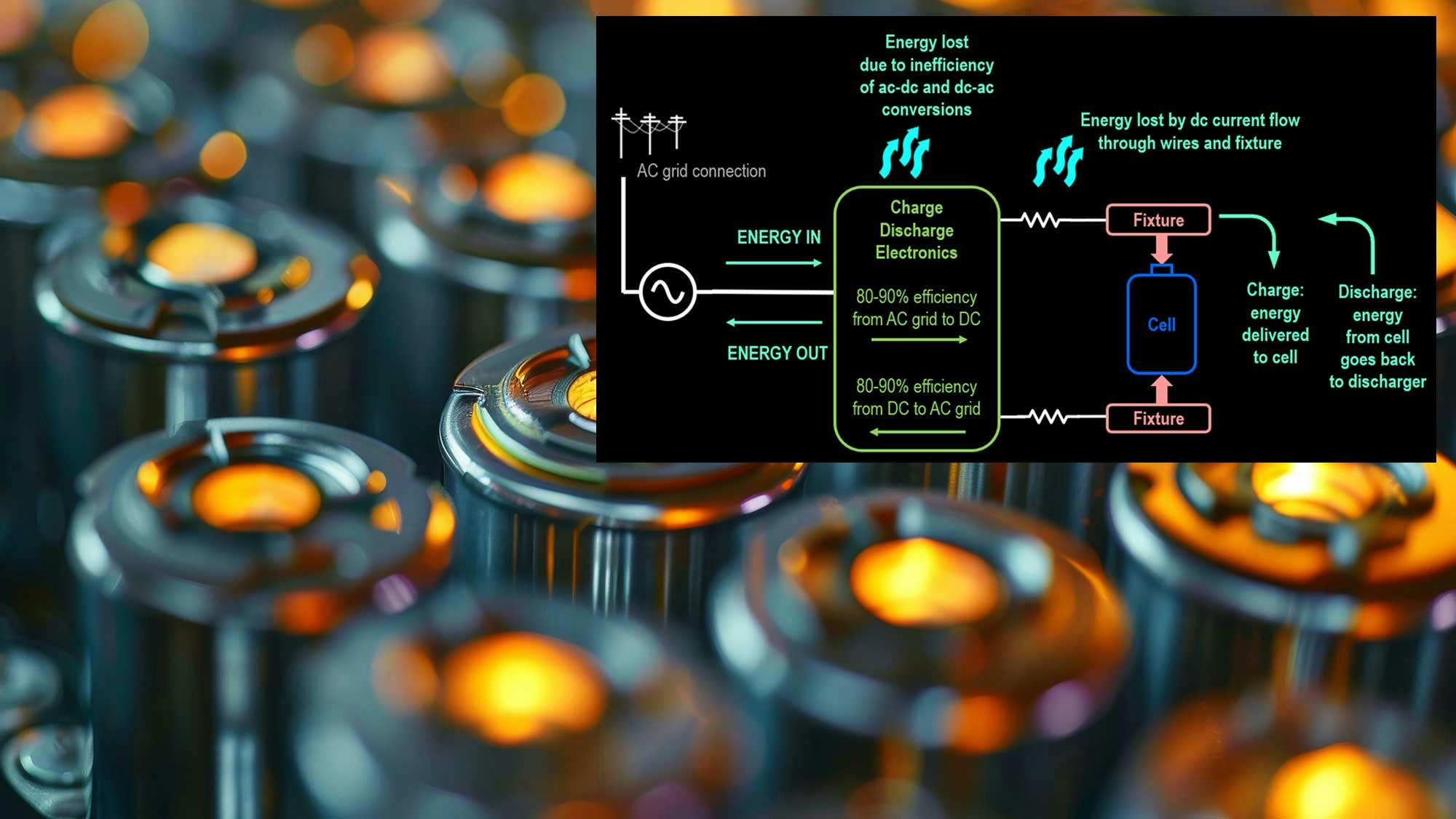 Li-ion battery cell charging test