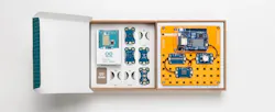 Product: Arduino Plug and Play Make Kit Type: Development kit Main Board: Arduino UNO R4 WiFi Processor: Renesas RA4M1 CPU: 48-MHz Arm Cortex-M4 Memory: 256-kB flash memory 32-kB SRAM 8-kB EEPROM Wi-Fi: Espressif ESP32-S3 Bluetooth: Bluetooth LE Product: Arduino Plug and Play Make Kit Type: Development kit Main Board: Arduino UNO R4 WiFi Processor: Renesas RA4M1 CPU: 48-MHz Arm Cortex-M4 Memory: 256-kB flash memory 32-kB SRAM 8-kB EEPROM Wi-Fi: Espressif ESP32-S3 Bluetooth: Bluetooth LE