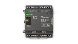 Product: Arduino Opta: microPLC with industrial IoT capabilities Type: PLC & IoT Controller Module: STM32H747XI Processor: Arm Cortex-M7 +M4 MCU CPU: Cortex-M7 core Up to 480 MHz Cortex-M4 core Up to 240 MHz Maximum current per relay: 10 A Maximum peak current per relay: 15 A Memory: 1-MB on-chip SRAM 384-kB ROM 16-kB SRAM (RTC) 2-MB internal flash 16-MB flash QSPI Wi-Fi: 802.11 b/g/n Bluetooth: Bluetooth 5.0 LE Ethernet: Gigabit Ethernet RS-485 Product: Arduino Opta: microPLC with industrial IoT capabilities Type: PLC & IoT Controller Module: STM32H747XI Processor: Arm Cortex-M7 +M4 MCU CPU: Cortex-M7 core Up to 480 MHz Cortex-M4 core Up to 240 MHz Maximum current per relay: 10 A Maximum peak current per relay: 15 A Memory: 1-MB on-chip SRAM 384-kB ROM 16-kB SRAM (RTC) 2-MB internal flash 16-MB flash QSPI Wi-Fi: 802.11 b/g/n Bluetooth: Bluetooth 5.0 LE Ethernet: Gigabit Ethernet RS-485