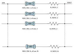 Scaling up to higher current loads by stacking the eFuses in parallel Scaling up to higher current loads by stacking the eFuses in parallel