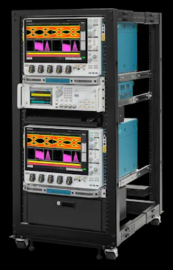 Rackmounted Tek 7 Series scopes and AWG70000 Arbitrary Waveform Generator Rackmounted Tek 7 Series scopes and AWG70000 Arbitrary Waveform Generator