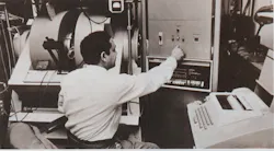 2. Nuclear magnetic resonance studies are being done with the aid of a PDP-8 / L minicomputer by Dr. Garg of the National Research Council, Ottawa, Can. The resonance chamber in which magnetic and rf fields act on the sample is the large cylindrical device which is shown on Dr. Garg's left. 2. Nuclear magnetic resonance studies are being done with the aid of a PDP-8 / L minicomputer by Dr. Garg of the National Research Council, Ottawa, Can. The resonance chamber in which magnetic and rf fields act on the sample is the large cylindrical device which is shown on Dr. Garg's left.