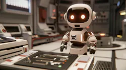 Robot checking out hardware Robot checking out hardware