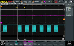 Logical ‘0’ bit timeframe measured via Cursor tools Logical ‘0’ bit timeframe measured via Cursor tools