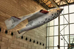 During its reentry phase, SpaceShipOne could move its tail surfaces to a “feathered” configuration During its reentry phase, SpaceShipOne could move its tail surfaces to a “feathered” configuration