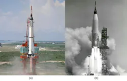 Freedom 7 rocket and Atlas rocket Freedom 7 rocket and Atlas rocket