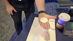 Powercast AirBrite mat provides power to the disk Powercast AirBrite mat provides power to the disk