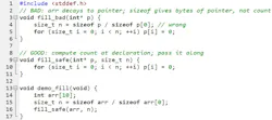 Using sizeof on a pointer and thinking it’s the array length does not work Using sizeof on a pointer and thinking it’s the array length does not work
