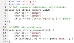 Comparing C strings with == and wondering why “admin” ≠ “admin” Comparing C strings with == and wondering why “admin” ≠ “admin”