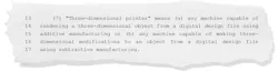 What is a 3D printer, from the proposed Washington bill What is a 3D printer, from the proposed Washington bill