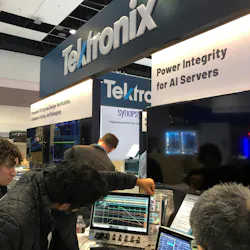 Tektronix 6 Series oscilloscope being set up at DesignCon 2026 Tektronix 6 Series oscilloscope being set up at DesignCon 2026
