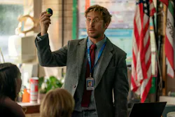 Ryland Grace (Ryan Gosling) teaching a class science in Project Hail Mary Ryland Grace (Ryan Gosling) teaching a class science in Project Hail Mary