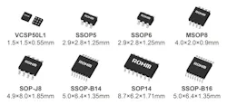 ROHM single-, dual-, and quad-channel op amps come in a wide range of packages ROHM single-, dual-, and quad-channel op amps come in a wide range of packages